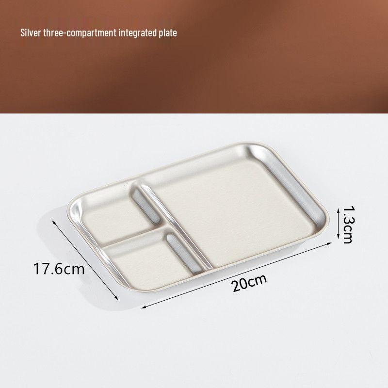 Korean BBQ Gold Cutlery Set: Compartment Plate, Bowl, Spoon, Cup, and Grill Plate