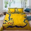 2026New Pikachu Cartoon Three-piece Bedding Set, Suitable for Bedroom Decor, Available in Large and Extra-large Sizes.