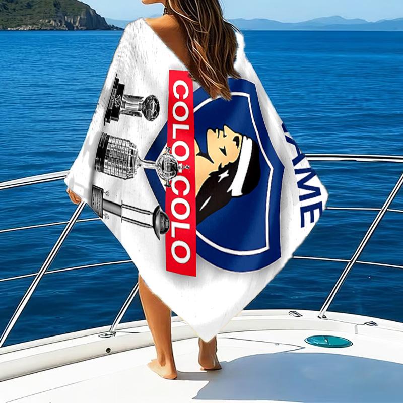 1pc Football4 Beach Towel with Custom Name, Beach/Swimming/Bath/Picnic/Camping Towel, Suitable for Seaside Beaches