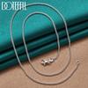 2mm O-Chain 40-75cm Necklace Silver Color Beautiful Jewelry