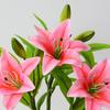 Реалистичные Искусственные Искусственные Цветы Искусственная Ветка Цветка Лилии с Бутонами в Полном Расцветении Настоящее Прикосновение Искусственный Стебель Лилии для Свадьбы