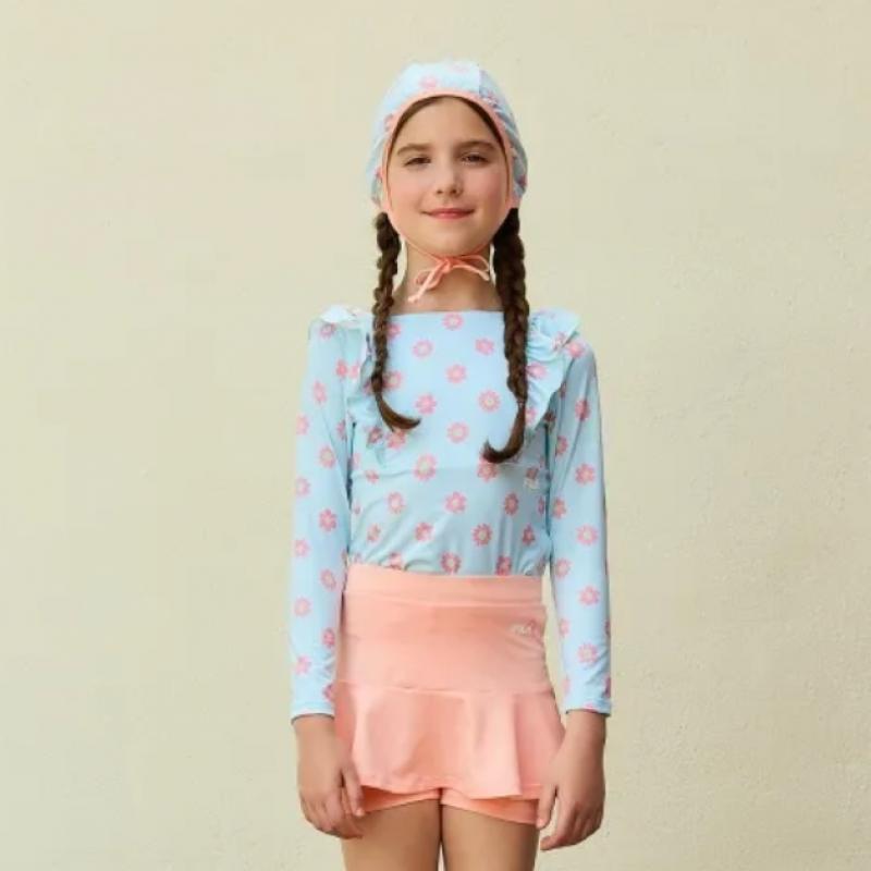[fila Kids] Flower Rash Guard Setup  Fk2swf2a16f Pmi  q0zFk2swf2a16fPmi