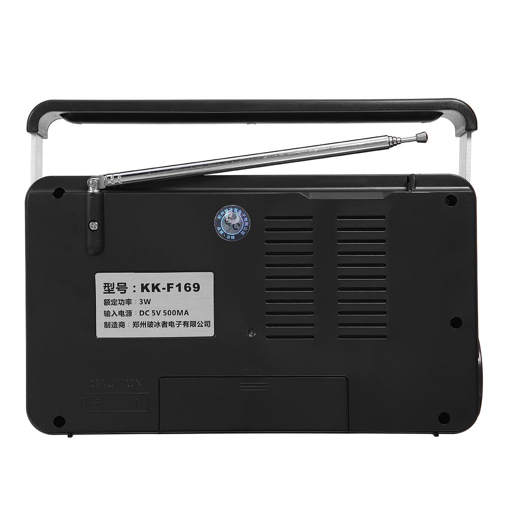 Портативный ЖК-радио FM / MW / SW Полнодиапазонный международный портативный с фонариком MP3-плеер Micro TF USB