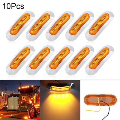 10 шт. Янтарные DC 12В - 24В 4 LED Боковые габаритные огни / Индикаторы подходят для Автомобиля / Автобуса / Грузовика, Прочные автомобильные индикаторы