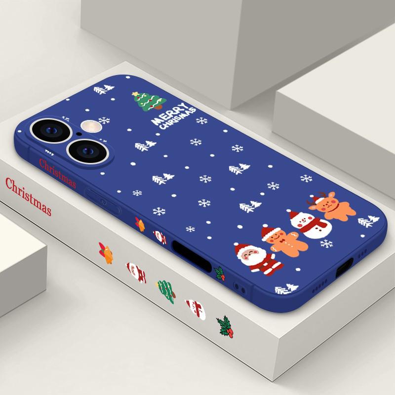 Матовый чехол-шнурок с рождественским узором для iPhone 16 Pro 15 14 Plus 13 12 Mini 11 Pro Max Xr Xs 7 8 Se мягкий тонкий чехол из ТПУ