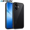 KEYSION Матовый полупрозрачный черный чехол для телефона VIVO V60 Lite 5G Мягкий силикон+ПК Прозрачная противоударная задняя крышка для IQOO Z10R 5G