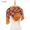 Autumn and Winter New Thickened Warm Circled Yarn Prickly Wool Plaid Square Scarf Scarf Female