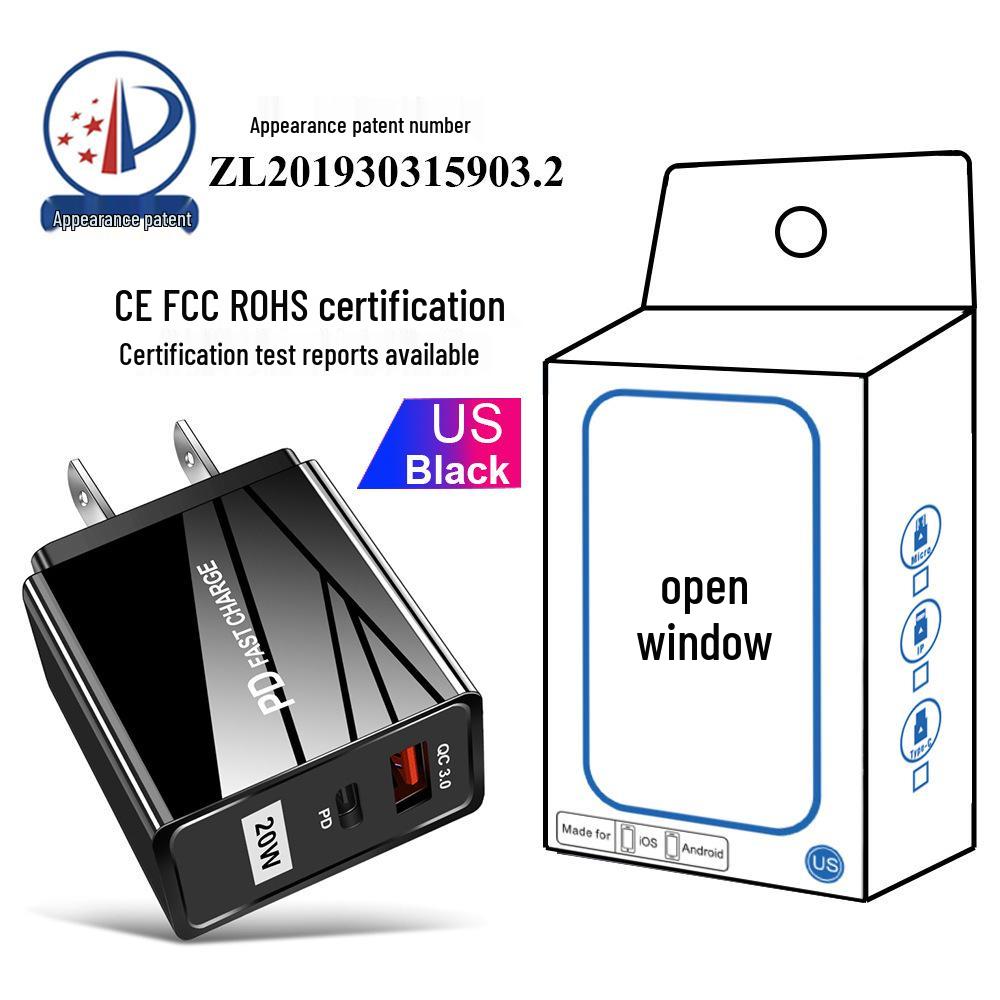 Двойное быстрое USB-зарядное устройство - 5В/9В/12В, QC3.0+PD, стандарты ЕС/США