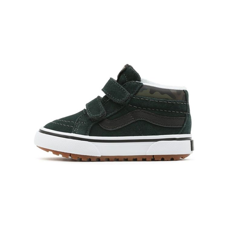Vans Sk8 Переиздание V Mte-1 Велкро Камуфляж Повседневные Полувысокие Детские Скейтбордические Кроссовки Темно-зеленый Белый Детские Кроссовки VN0A5KRO6HW