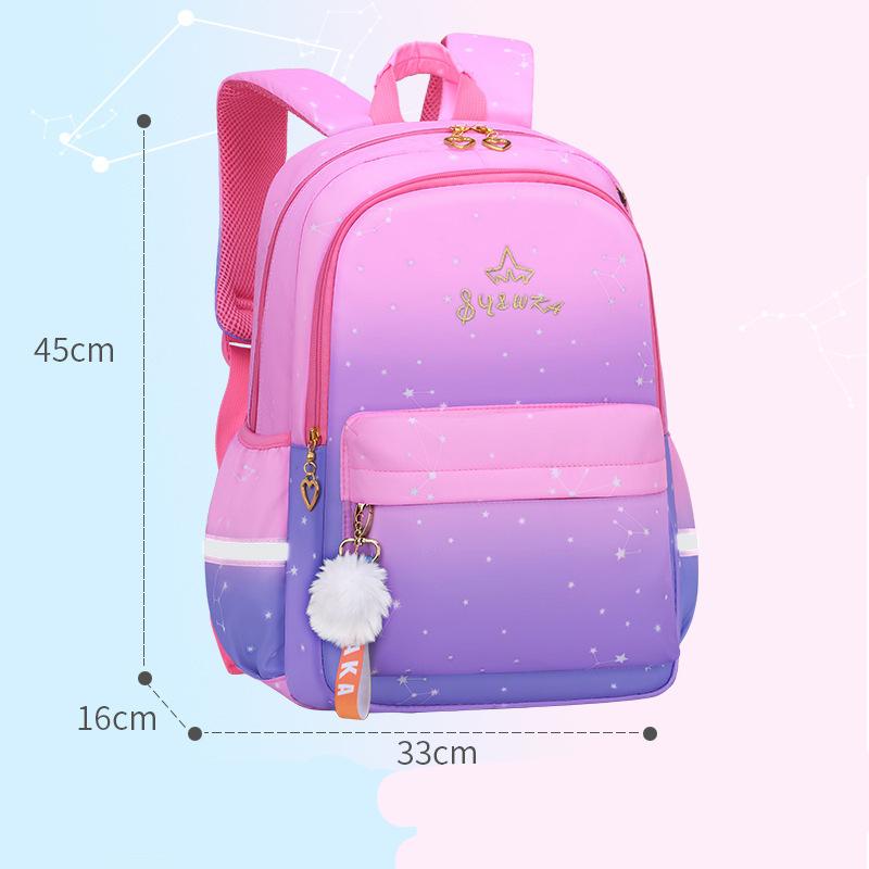 Градиентный розовый рюкзак для девочек и мальчиков, космический рюкзак, детские школьные сумки, студенческие Mochila, 3-6 классы