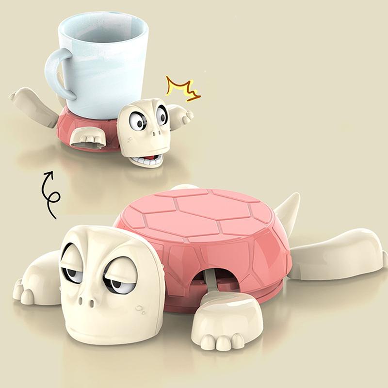 Panicked Turtle Coaster 3D Printed Cup Mat Изоляционная подставка для дома/офиса Декоративная подставка для чашки Держатель для кружки со смешным выражением лица