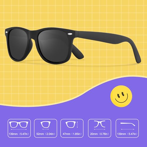 [Grnuosch] Polarized Sunglasses for Men and Women - Wellington Style, Stylish Square Design, UV Protection, Suitable for Driving, Hiking, Fishing
