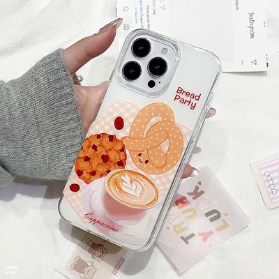 Подходит для Apple 16PM Креативный кофейный мобильный чехол Летний чехол-защита для IPhone 13pro с большим отверстием IMD Всесторонний 15
