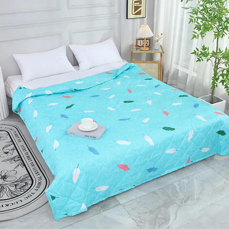 Кондиционер летом Одеяло односпальное Двойное летнее прохладное одеяло Стирающееся и машинная стирка Студенческое общежитие Одеяло