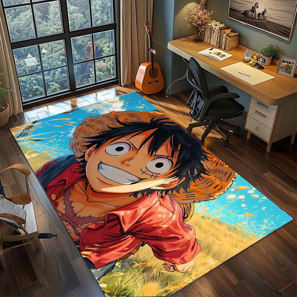 Luffy Non Slip Bedroom Ornament Carpet Rug, Washable Large Area Floor Mat Gamer Room Home.-TING