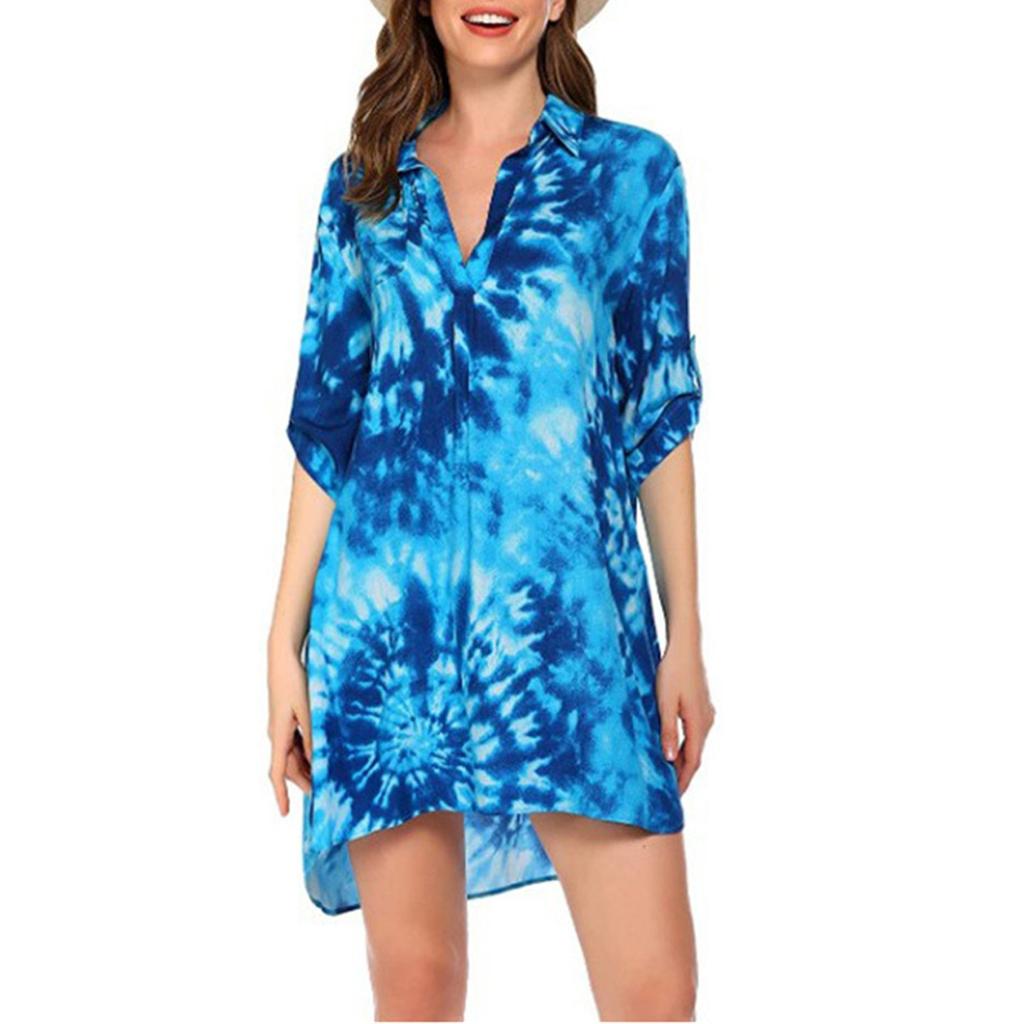 Женский купальник с V-образным вырезом, пляжная рубашка-бомбер, бикини, длинный топ