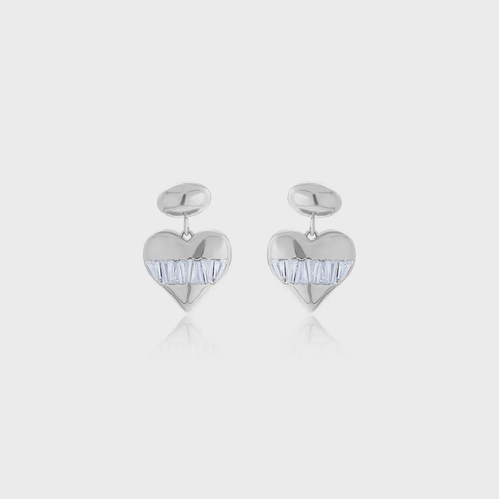 Элегантные серьги из серебра 925 пробы с цирконием и холодным металлом: Модный летний аксессуар класса люкс