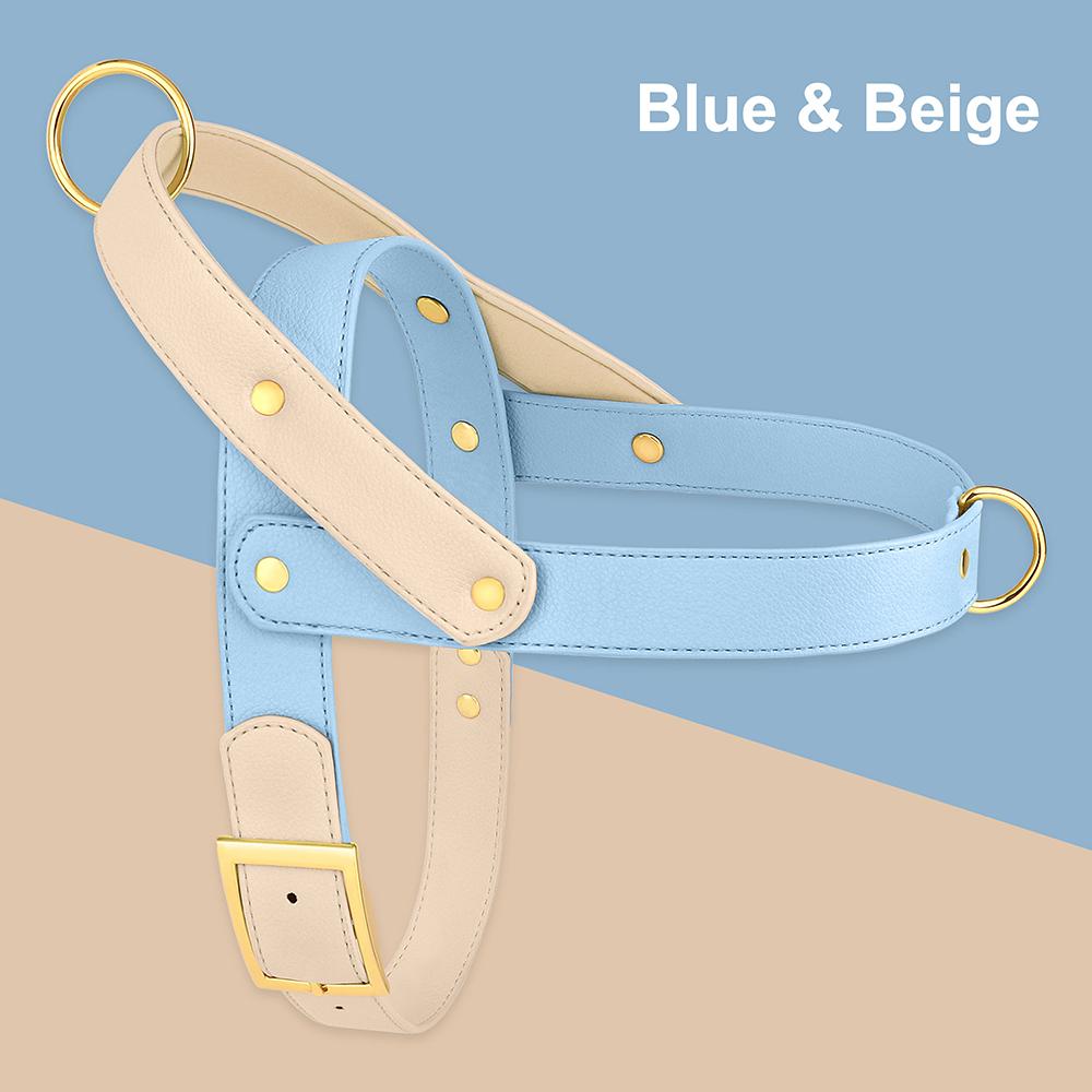 Кожаная шлейка для собак без рывков, маленькая, средняя, большая, жилет для питомца питбуля, прочная, регулируемая, для собак мопса, питбуля