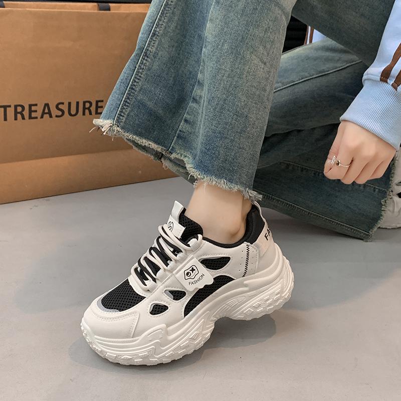 Модные дизайнерские кроссовки на массивной подошве CRLAYDK для женщин, шнуровка, платформа, обувь для ходьбы, женская модная повседневная спортивная обувь для бега, сетчатые теннисные кроссовки