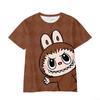 2025 New Trendy Animation Labubu Cartoon 3D Printing Comfortable Loose Round Neck Short Sleeve T-shirt
