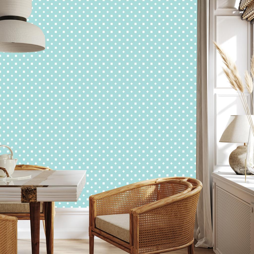 Celadon Dots Wallpaper, Soft Forms for Living Room and Bedroom 50x1000