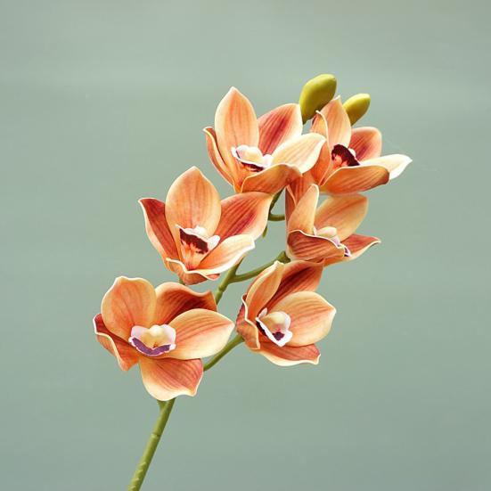 Декоративный искусственный цветок яркий пасторальный реалистичный цимбидиум искусственный цветок домашний декор