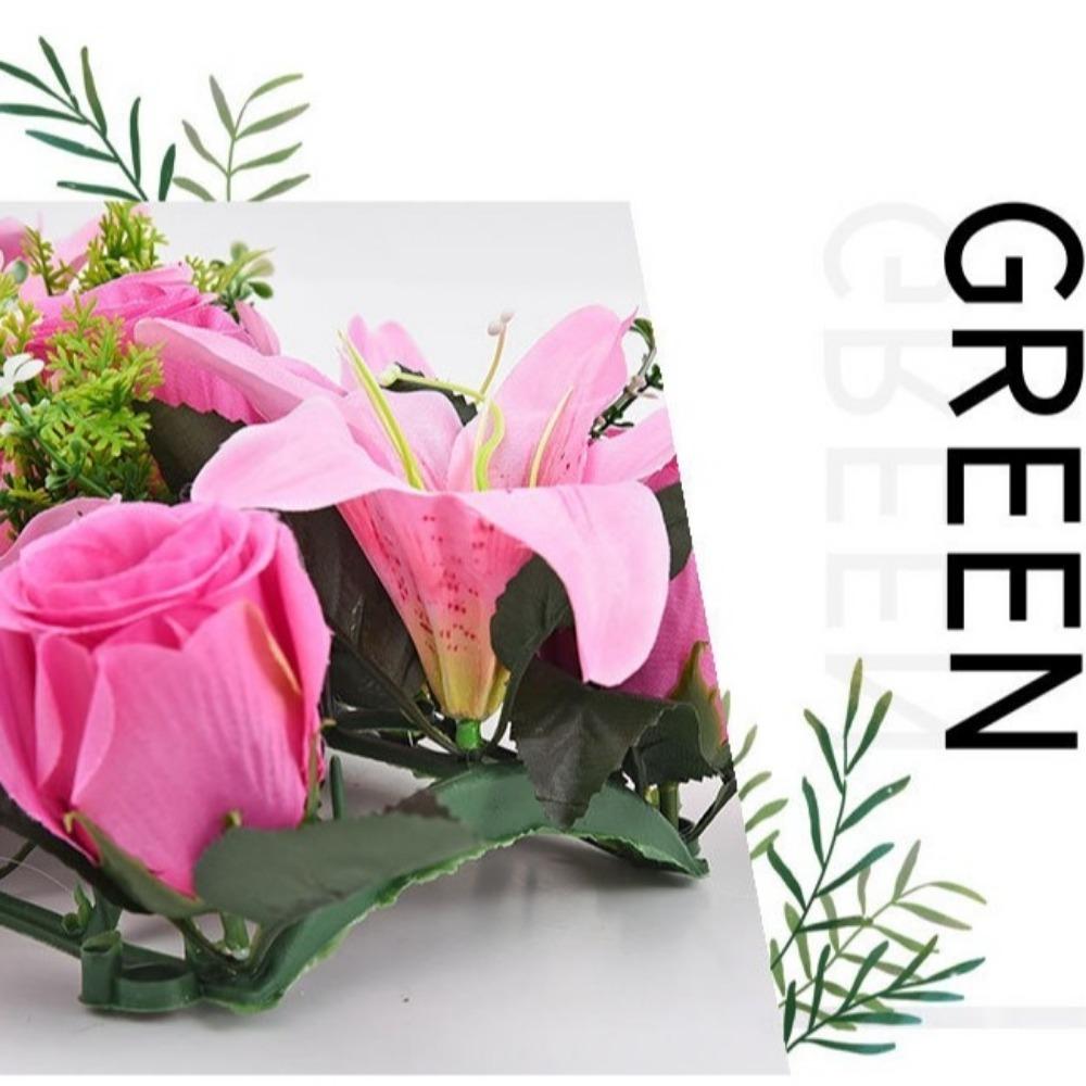 43cm Artificial Flowers Party Stage Supplies Rose&lily Fake Flowers Wall Arches Decor Table Centerpiece Decor
