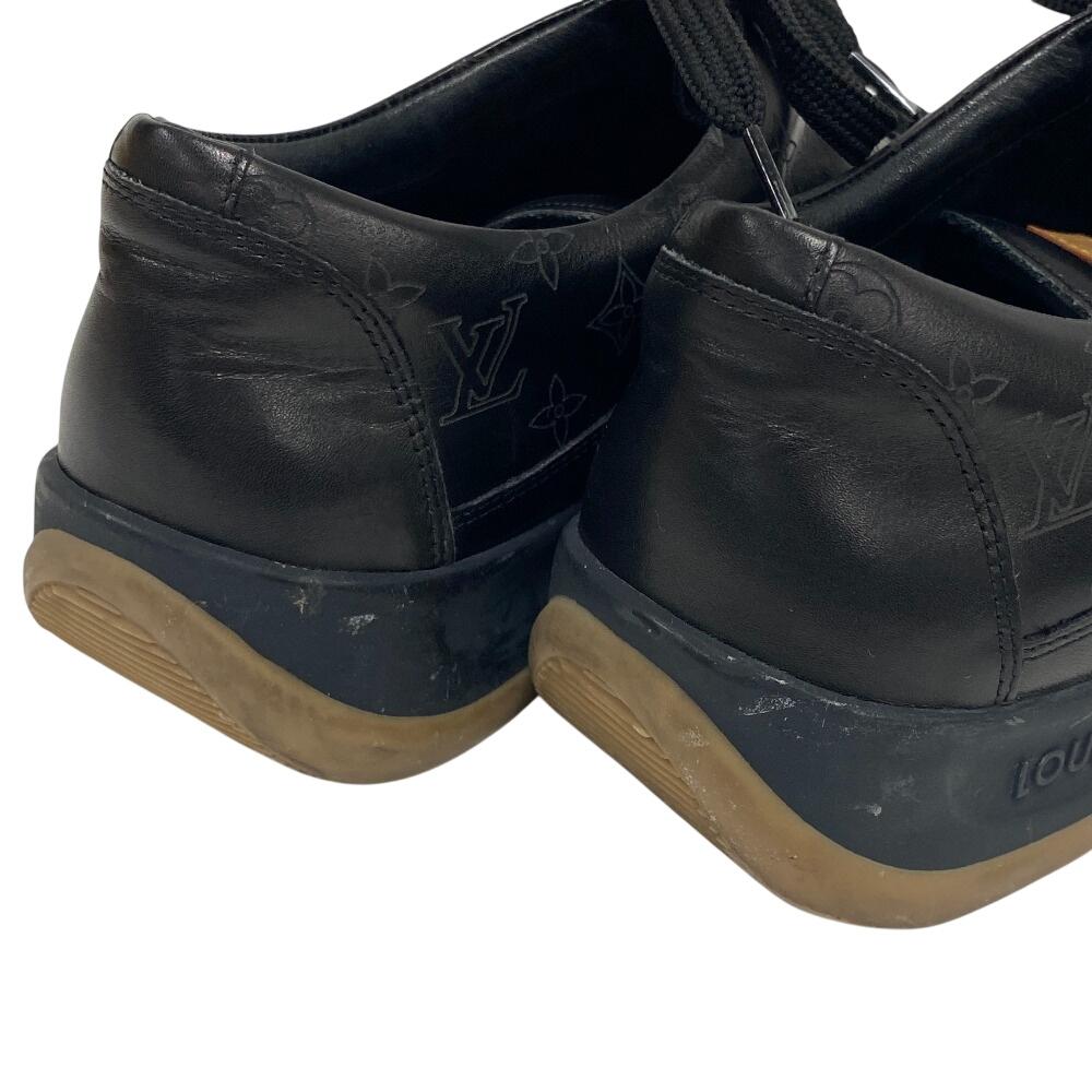 Louis Vuitton Кроссовки Monogram с низким вырезом из кожи черная кожа Б/У