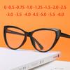 Plastic Frame Cat Eye Myopia Glasses Women Deisgner Eyeglasses Men Prescripton Spectalces 0 -0.5 -0.75 -1.0 -1.5 To -6.0