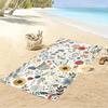 Floral and Butterfly Pattern Beach Towel Beach towel quick-drying for travel outdoor sports jogging beach and swimming