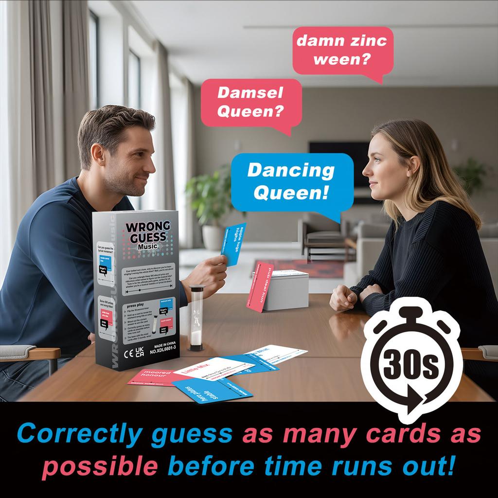 Song Or Artist Card Game | Perfect For Family Gatherings, Karaoke Nights | Fun Music Game For Teens And Adults, Perfect For Groups