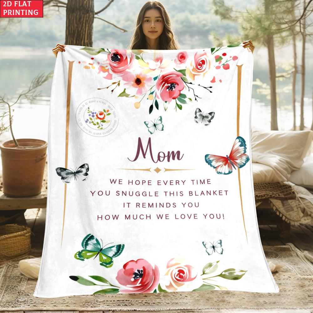 Mother's Day Print thin Flannel Blanket for Bedrooms,Living Rooms,Sofas Blankets,Lunch Breaks,blankets fluffy blanket
