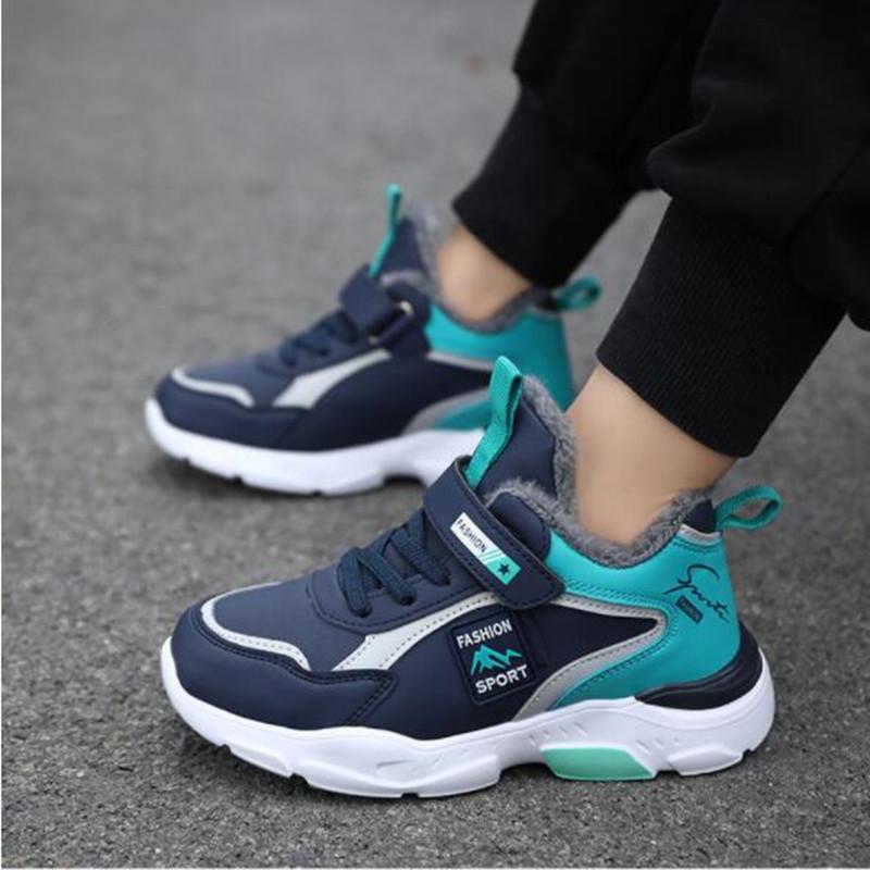 Детские зимние сапоги, зимние непромокаемые хлопковые ботинки, теплая обувь для мальчиков и девочек, детские кроссовки