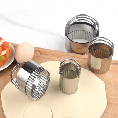 Набор из 5 формочек для печенья из нержавеющей стали с ручкой, круглые формочки для печенья, пончиков, блинов, профессиональные инструменты для выпечки теста