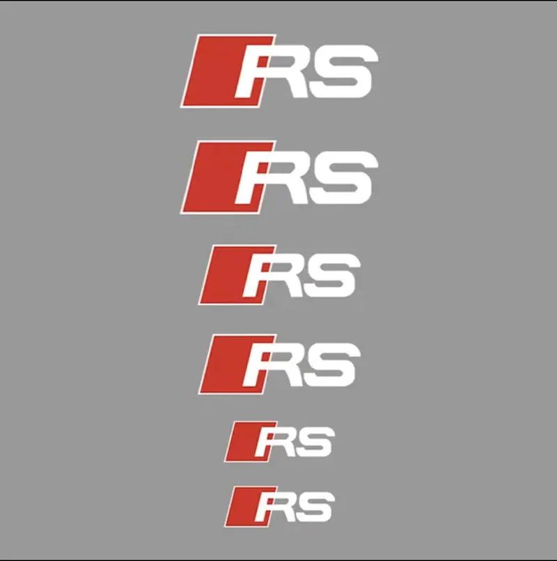 6 шт. Для Audi Sport Sline Q5 Q3 Q2 Q7 A3 B5 B6 B7 B8 B9 8P 8V 8L A5 A4 C6 C5 A1 A6 A7 A8 Автомобильные наклейки-декорации для тормозных суппортов