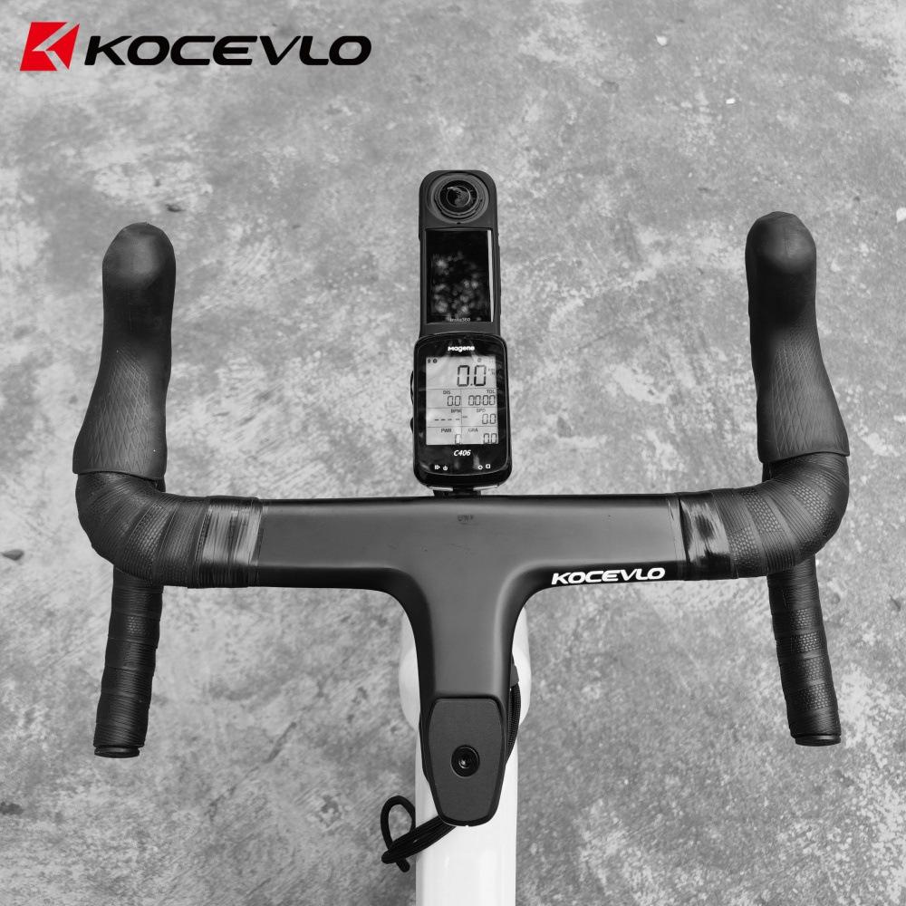 KOCEVLO Integrated Bike Computer Mount 1/4 Interface for Panoramic Action Camera GPS Holder Garmin Wahoo Bryton Support