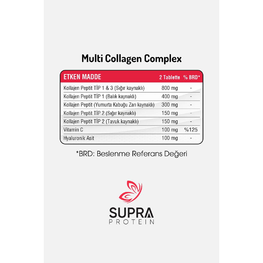 Мультиколлагеновый комплекс, 60 таблеток - смесь 5 типов коллагена с гиалуроновой кислотой