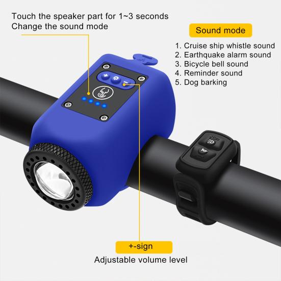 Велосипедный фонарь высокой яркости, USB-зарядка, водонепроницаемый, светодиодный, с сенсорным экраном, передний свет для горного велосипеда, фара, сигнал для велопрогулок на открытом воздухе