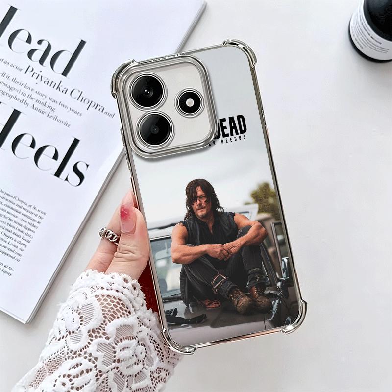 The Walking Dead Daryl Dixon Plating Phone Case For Xiaomi Redmi Note 14 15 Pro Plus 13 12 11 11S 11T 10 9S 9 5G Anti-Fall Airab
