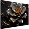 Canvas Print, 3D Golden Glamour Flower