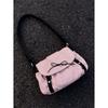 Niche Design Pink Cloud Bag New Cute Underarm Bag Fashionable Versatile Bow Shoulder Bag