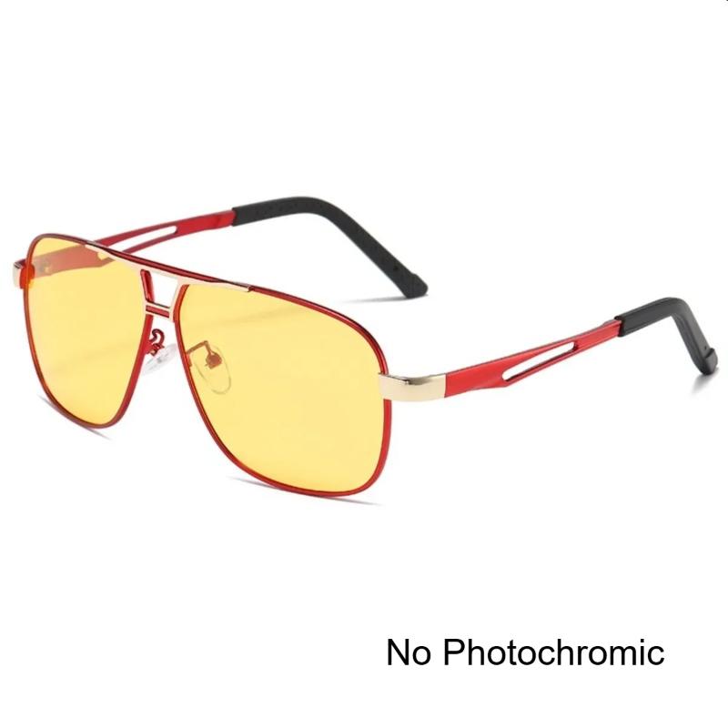Мужские поляризационные фотохромные солнцезащитные очки для ночного видения, авиаторы, линзы с изменяемым цветом, желтые, для вождения