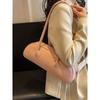 Korean Simple Solid Color PU Bag Women's New High-end Baguette Bag 2025 Spring and Summer Versatile Axillary Shoulder Bag