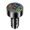 Автомобильное зарядное устройство Быстрая зарядка 100 Вт 3 USB 2PD порта Адаптер с цифровым дисплеем Зарядное устройство для системы питания и запуска Электрические устройства