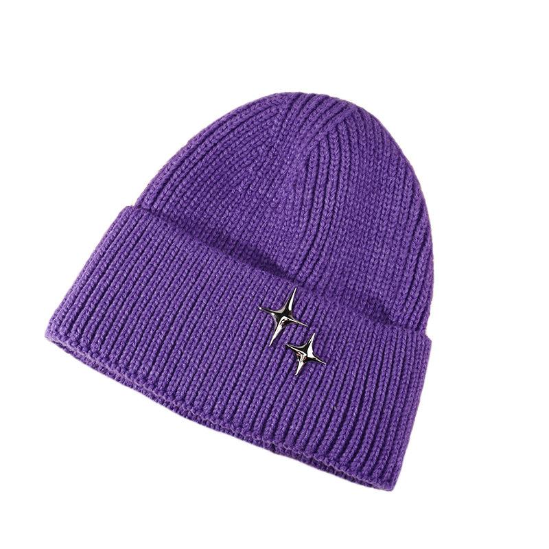 Autumn and Winter Korean Style Stars Versatile Big Head Circumference Showing Face Small Warm Ear Protection Hat Head Wool Hat