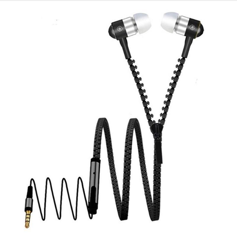 3,5 мм наушники-вкладыши на молнии СТЕРЕО наушники гарнитура + микрофон наушники крутые