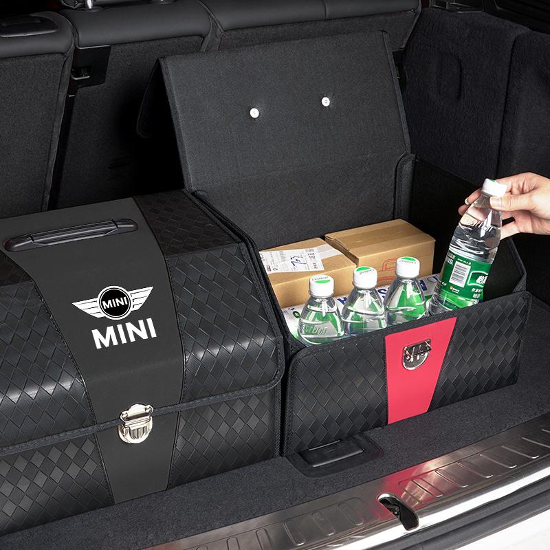 Car Oxford Cloth Leather Storage Box Car Trunk Sorting Suitcase For MINI Cooper R56 F56 R50 JCW Cabrio Aceman Countryman Clubman