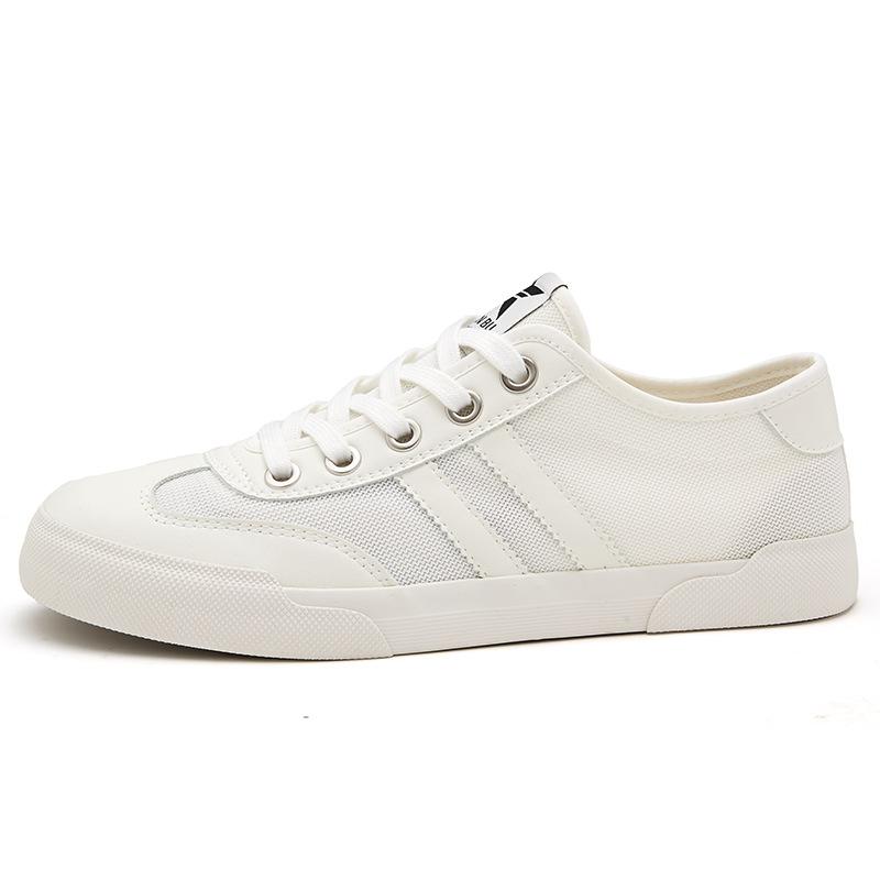 Новые летние мужские туфли, стильные и модные нишевые дизайнерские однотонные повседневные туфли из ткани на плоской подошве с низким верхом