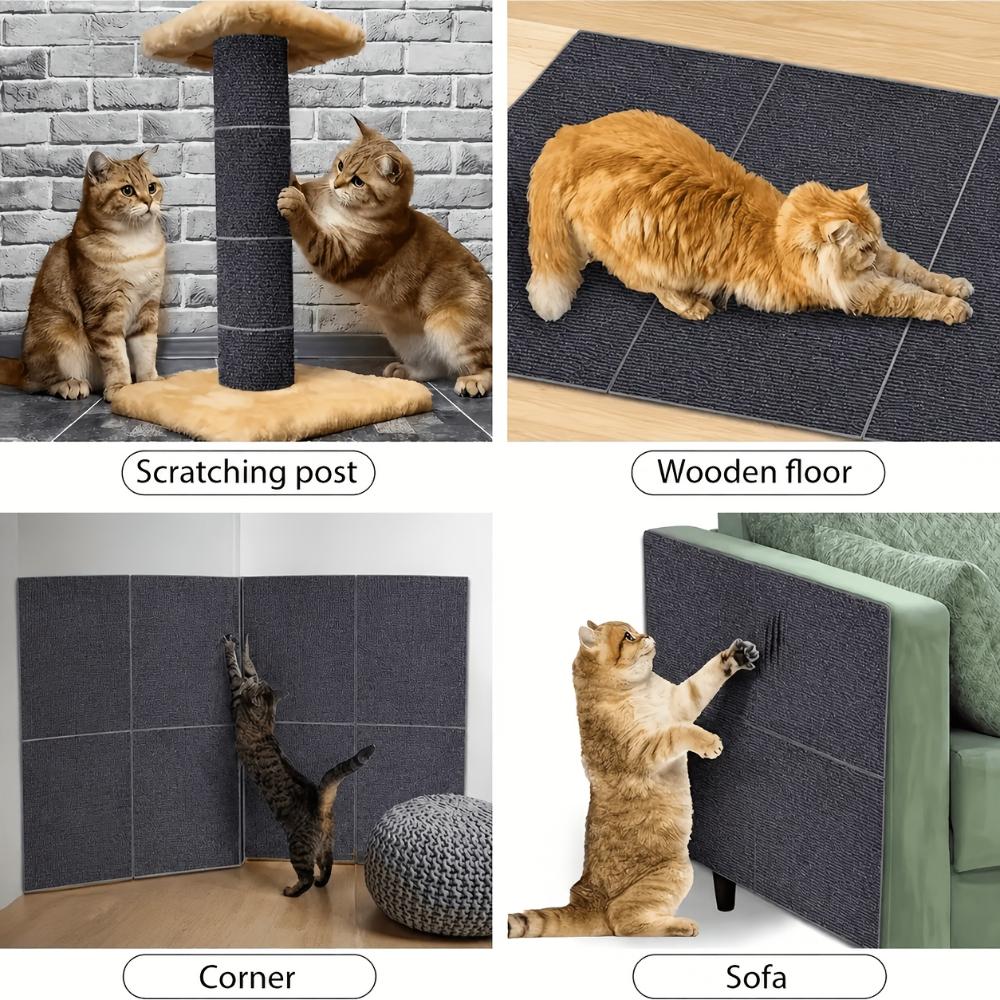 2 Rolls Thickened Self-Adhesive Cat Scratching Pad Anti-Scratch Mat Cuttable Furniture Wall Cat Climbing Frame Protective Film