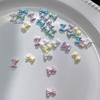 50Pcs Pearlescent 3D Nail Art Bow Charm For Nails Decoration Design Kawaii Manicure Accessories Bow-knot DIY Craft Supplies